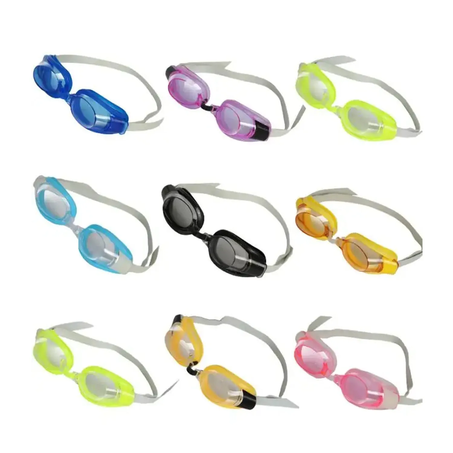 SWIMMING GOGGLES WITH ADJUSTABLE CLEAR VISION ANTI-FOG WATERPROOF SWIMMING GOGGLES