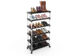 TNT THE NEXT TREND Super Smart Stackable and Durable, Easy to Assemble, Space Saving Wardrobe Organizer Shoe Rack/Book stand (6 Shelf)