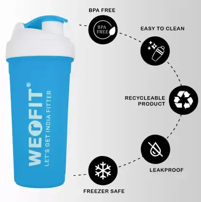 WErFIT Shaker Bottles For Protein Shake Gym Sipper Bottle for Men Women Boys Girls 600 ml Shaker