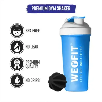 WErFIT Shaker Bottles For Protein Shake Gym Sipper Bottle for Men Women Boys Girls 600 ml Shaker