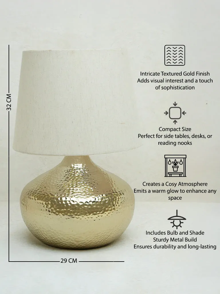 Westside Home Gold Textured Table Lamp- Small