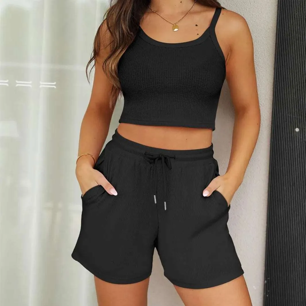 Women's Sleeveless Top and Shorts Loungewear Set