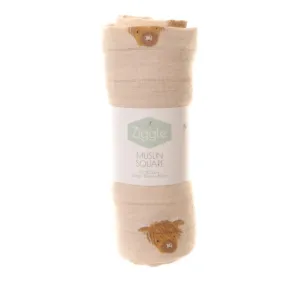 Ziggle Baby Highland Cow Muslin